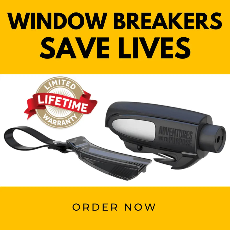 2-in-1 Emergency Window Breaker & Seatbelt Cutter Pack of 2