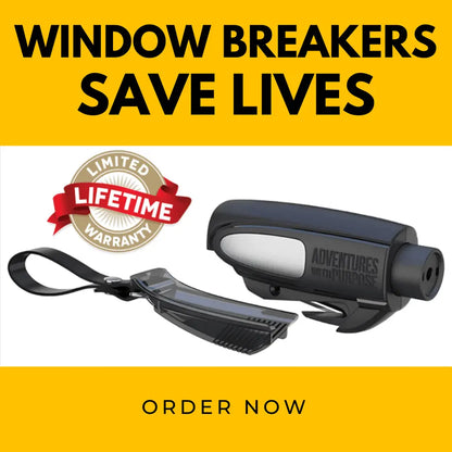2-in-1 Emergency Window Breaker & Seatbelt Cutter Pack of 2
