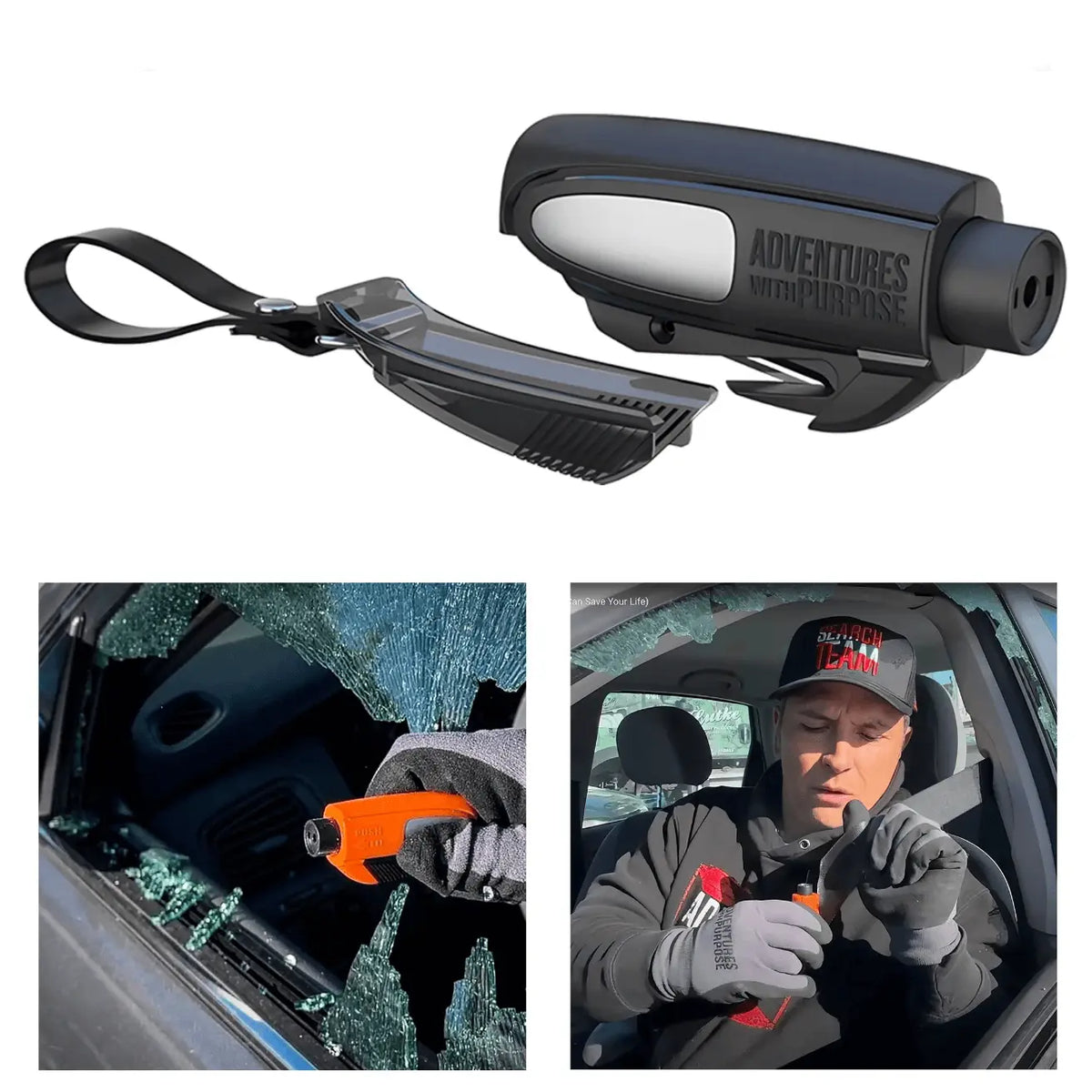 2-in-1 Emergency Window Breaker & Seatbelt Cutter Pack of 2
