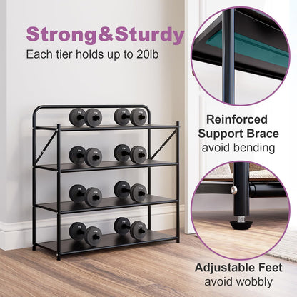 4-Tier Foldable Shoe Storage Rack – No-Assembly Adjustable Shoe Organizer with High-Capacity Shelves for Entryway, Closet & Home Organization