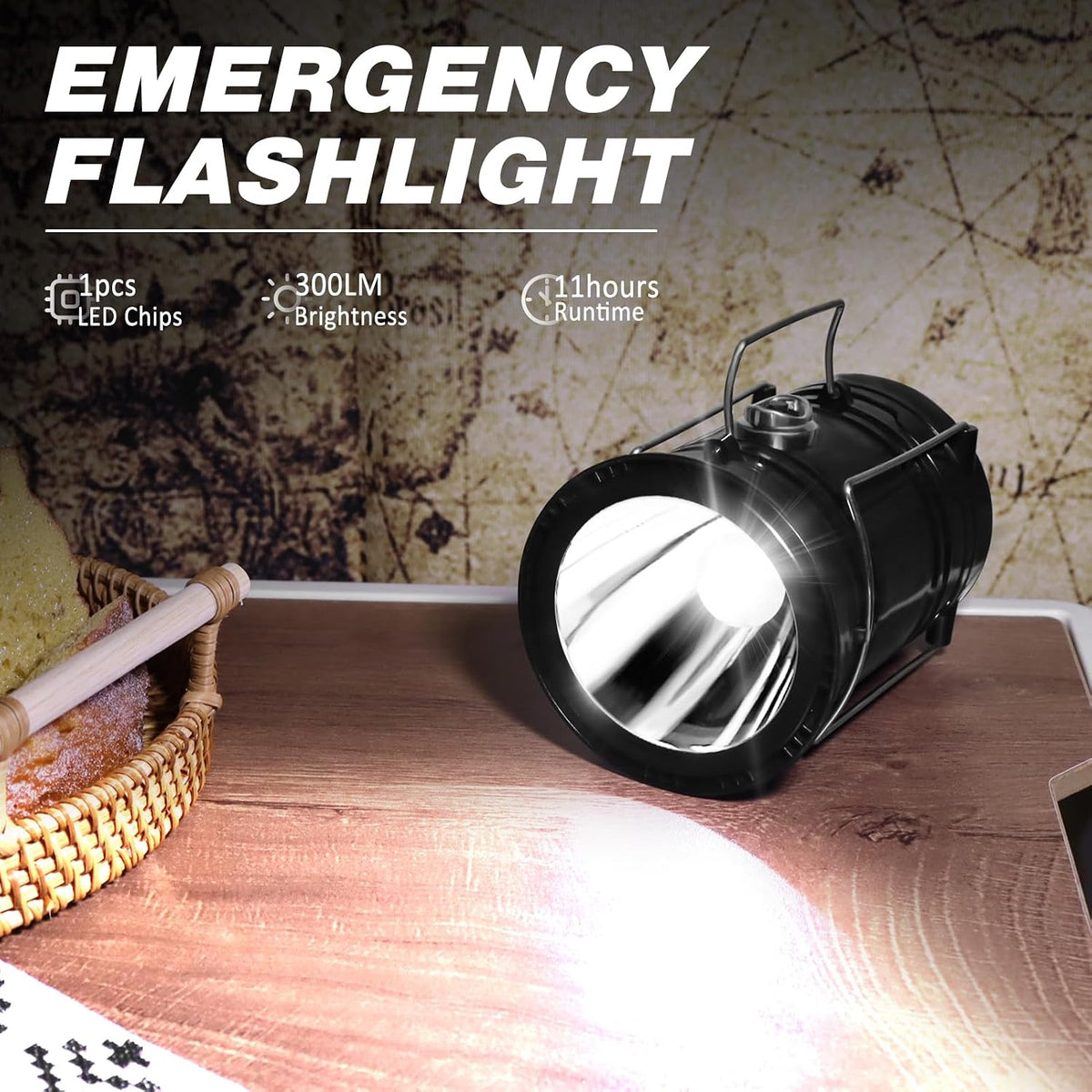 Solar Camping Lantern- Rechargeable LED Lights, Magnetic Base & Foldable Hanging Hook- Collapsible Lamp Battery Powered Perfect for Power Outages, Hiking, Emergencies Adjustable Flashlight Adjustable Tactical Flashlight gifts gift set-SummerVibes